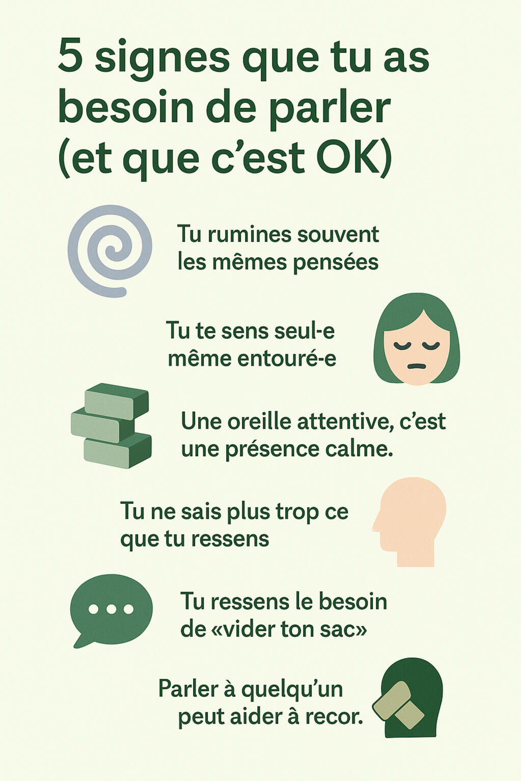 5 signes que tu as besoin de parler (et que c’est OK)